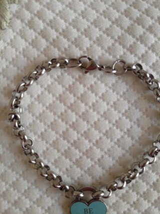Bracciale acciaio S'Agapó Cuore Turchese