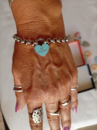 Bracciale acciaio S'Agapó Cuore Turchese
