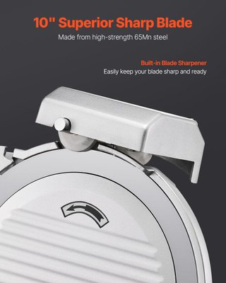 Affettatrice per Carne Commerciale 254 mm 180 W