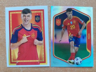 2 cromos pedri colección carrefour