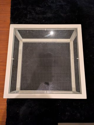 Mesa auxiliar salón cristal y madera