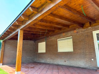 Tetto in legno con isolamento