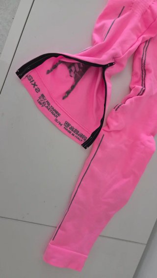 Gambali Ciclismo Rosa Fluo Taglia S/M