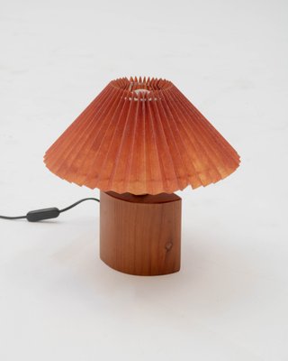 Lámpara de mesa Japandi madera y papel