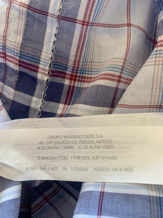 Camisa Massimo Dutti cuadros algodón