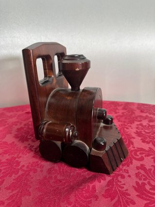 Figura tren madera decorativa