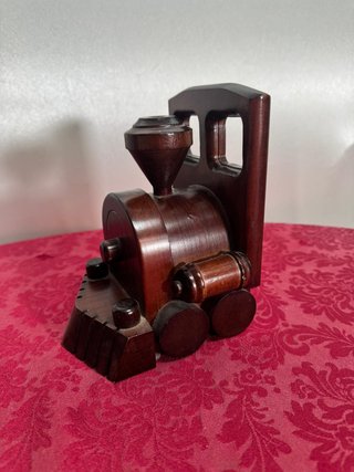 Figura tren madera decorativa