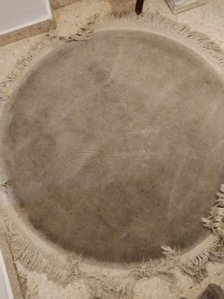 Alfombra redonda dragón oriental beige