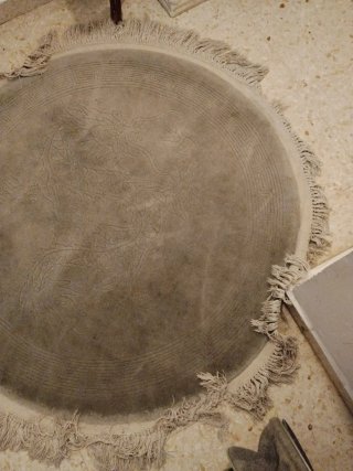 Alfombra redonda dragón oriental beige