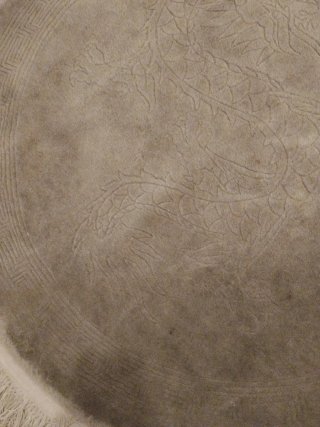 Alfombra redonda dragón oriental beige