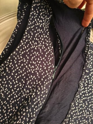 Top premamá y lactancia azul estampado