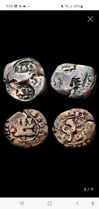España. Lote de 23 piezas 1504 a 1746