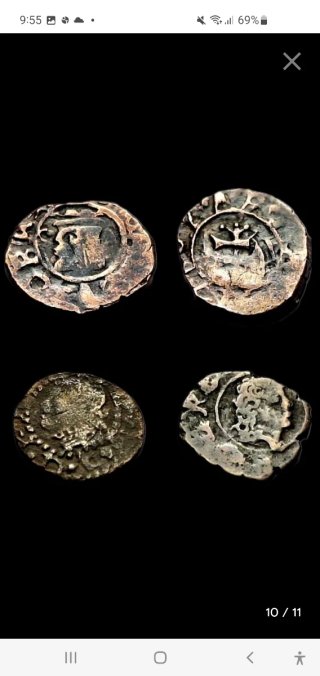 España. Lote de 23 piezas 1504 a 1746