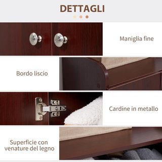 Zapatero de Entrada con 4 Estantes Abiertos, Armario Multiusos con Armario de 2 Puertas y Estantes Regulables, Porta Zapatos Ahorra Espacio para 12 Pares, 83X30X90 Cm, Café