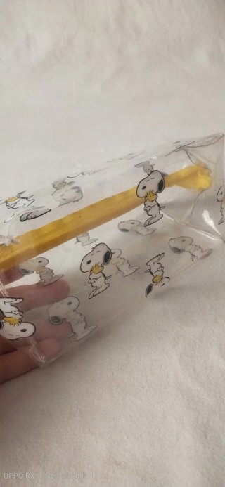 Neceser Snoopy Transparente Amarillo