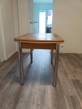 Mesa de cocina madera y metal