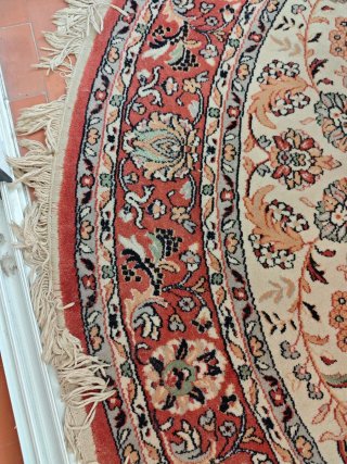 Alfombra redonda floral antigua 2m