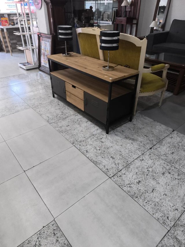 Mueble TV madera y metal