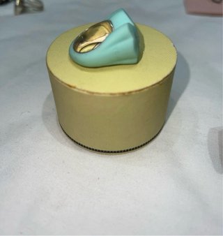 Anillo Tous Oso Silicona Verde Agua