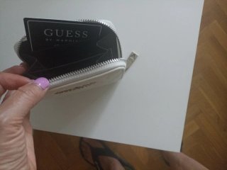 Monedero Guess Blanco Estampado