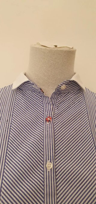 Camicia La Martina donna righe blu/bianco