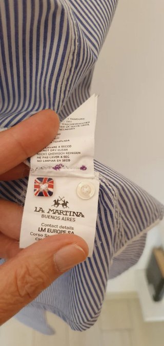 Camicia La Martina donna righe blu/bianco