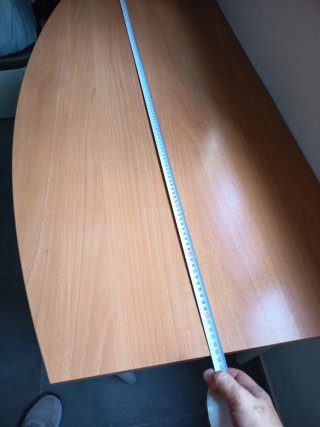 Escritorio 2 cajones madera y metal