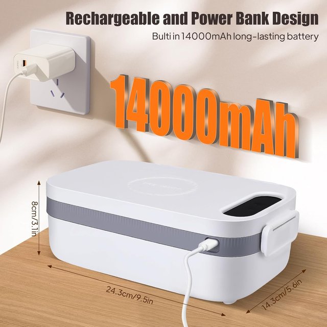 Fiambrera elettrica portatile 1L 14000mAh