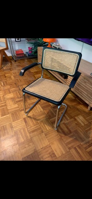 Juego 4 Sillas Cesca Metal Rattan