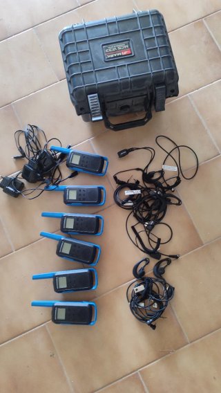 Pack 6 Walkie Talkies Motorola Azul