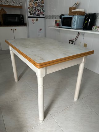 Mesa extensible cocina/comedor madera