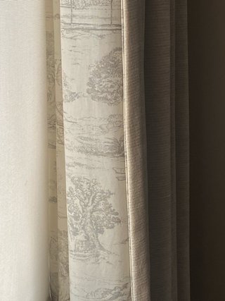 Cortinas beige de tela