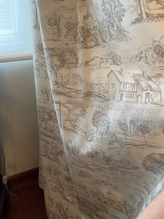 Cortinas beige de tela