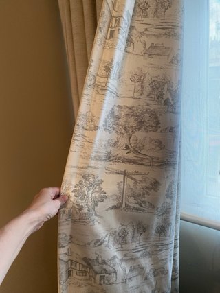 Cortinas beige de tela