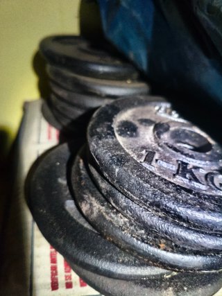 Barra de pesas con discos