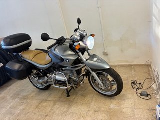 BMW R850R Plata y Beige