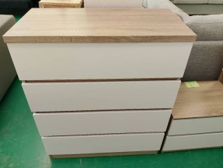 Cómoda 4 cajones Blanco y Madera