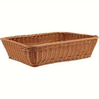Confezione da 3 ceste in stile vimini (plastica resistente)