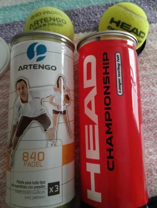 Pelotas de Pádel Artengo y Head