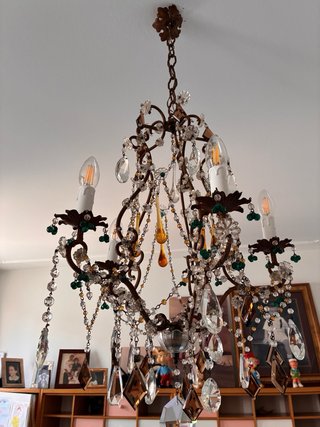 Lampadario Vintage Stile Maria Teresa in Cristallo