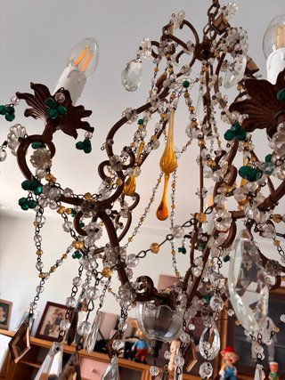 Lampadario Vintage Stile Maria Teresa in Cristallo