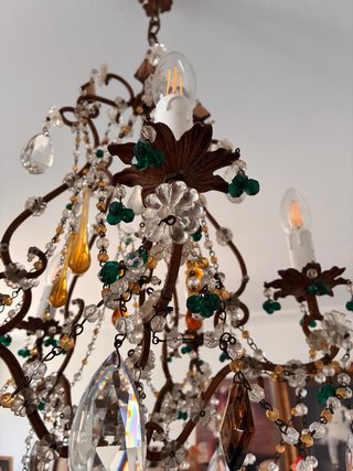 Lampadario Vintage Stile Maria Teresa in Cristallo