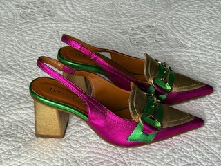 Zapatos Dura destalonados tacón dorado
