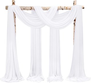 Cortinas Gasa Boda Blancas