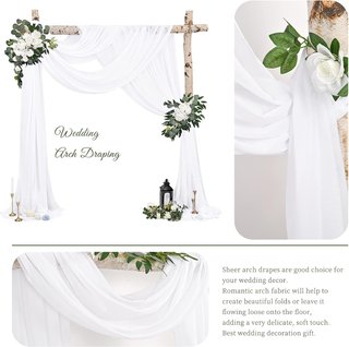 Cortinas Gasa Boda Blancas