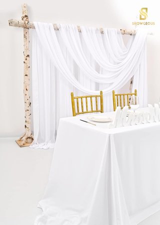 Cortinas Gasa Boda Blancas
