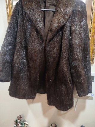 Abrigo de piel vintage años 80
