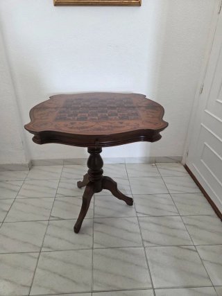 Mesa auxiliar madera con cajón abatible