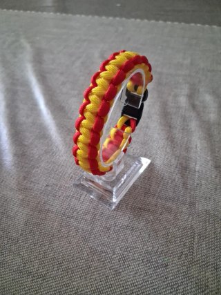 Pulsera paracord España roja y amarilla