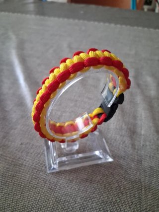 Pulsera paracord España roja y amarilla